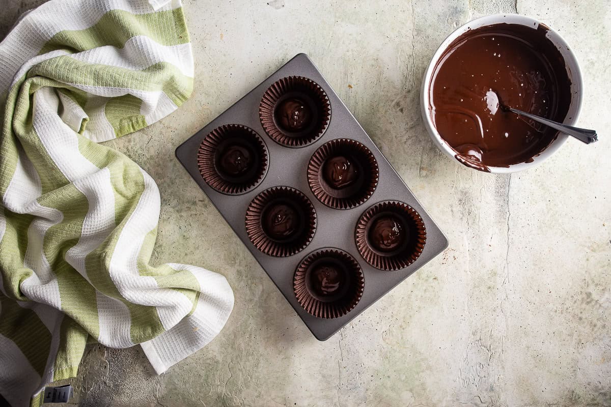 Chocolate added to the bottom for Dubai chocolate.