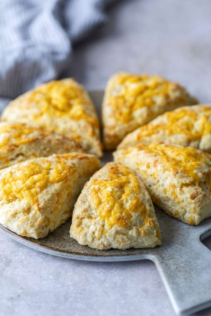 Cheese Scones on a serving platter
