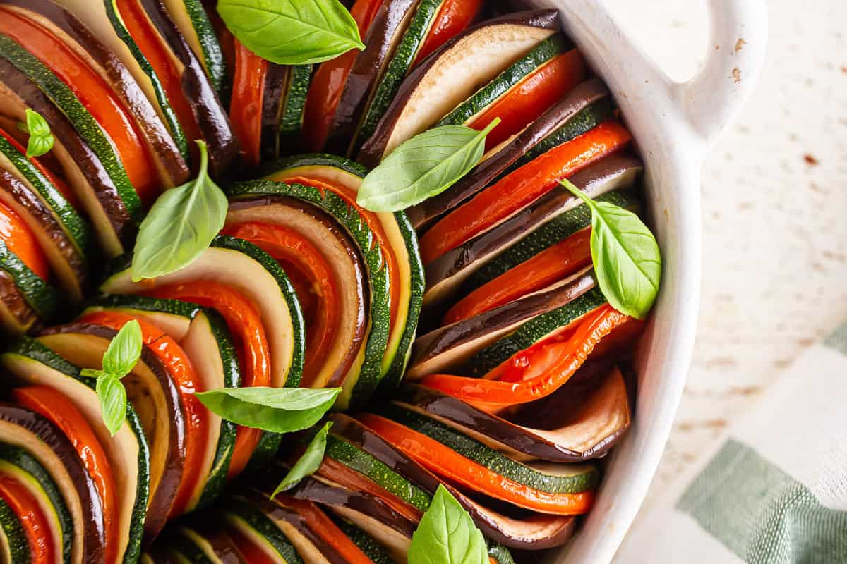 Ratatouille after being cooked.