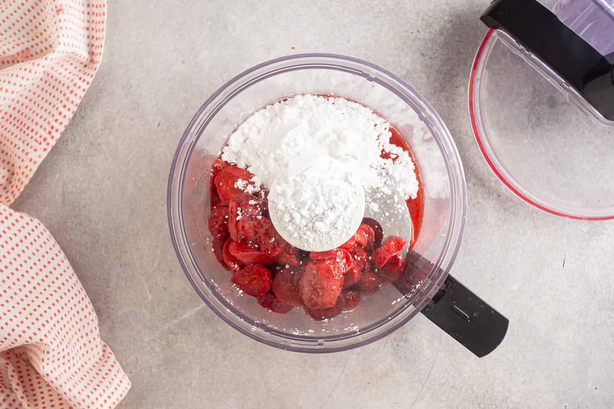 Strawberries and powdered sugar.