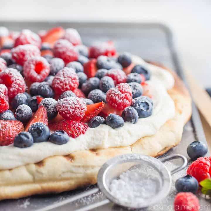 Grilled Berry Pizza with Whipped Ricotta