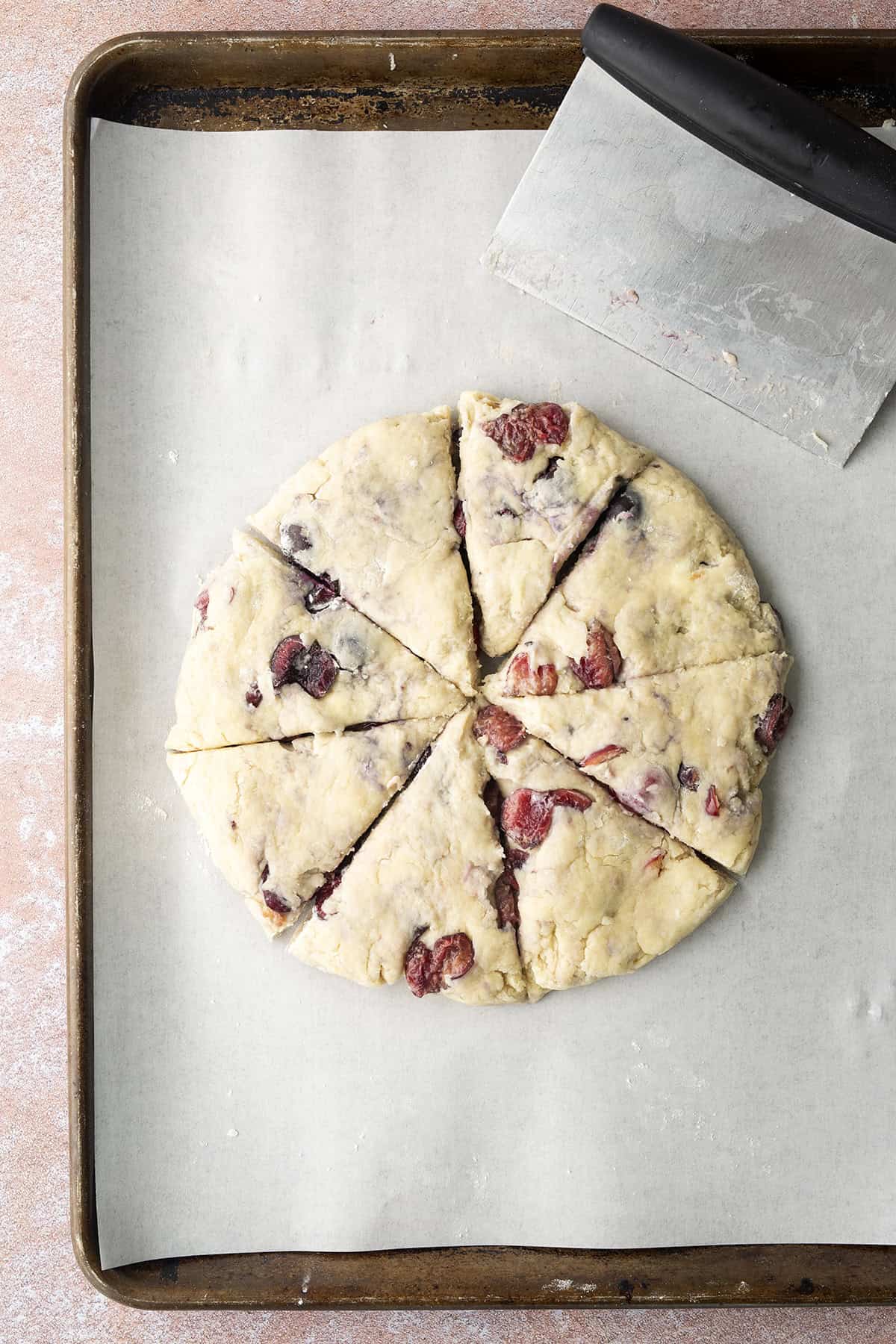 Scones cut into 8 pieces