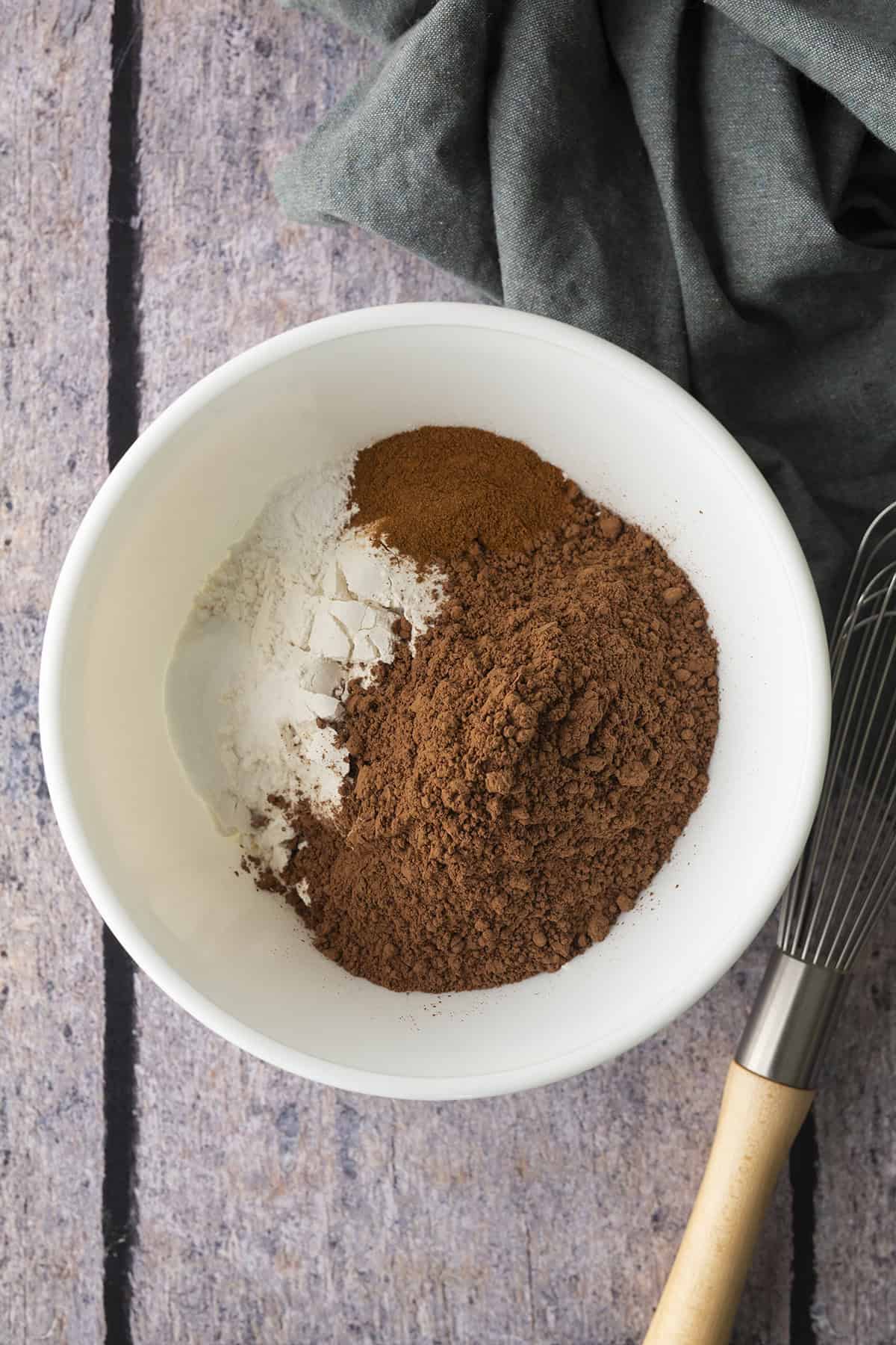 Dry ingredients in a bowl