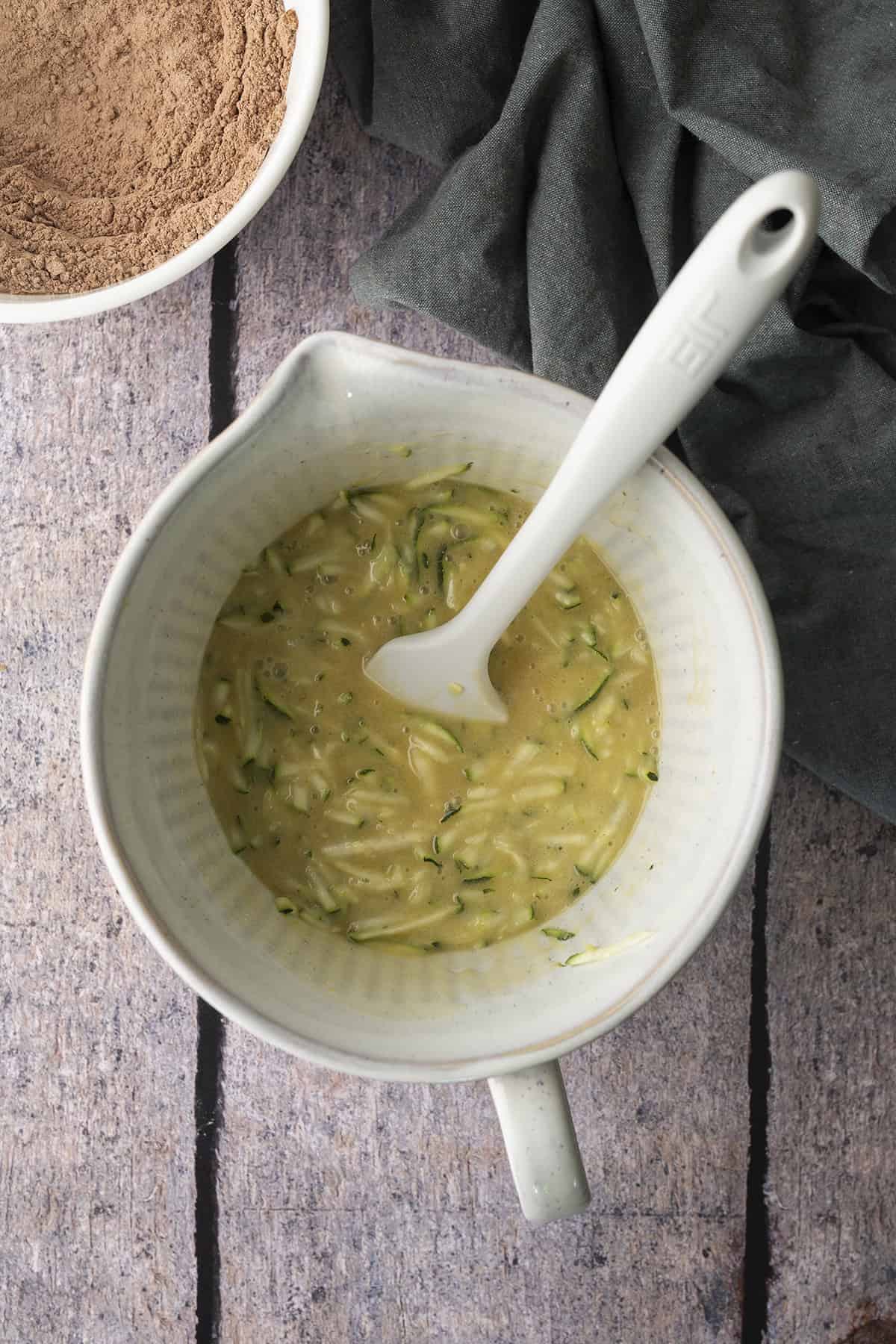 zucchini added to wet ingredients