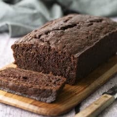 Chocolate Zucchini Bread on a cutting board