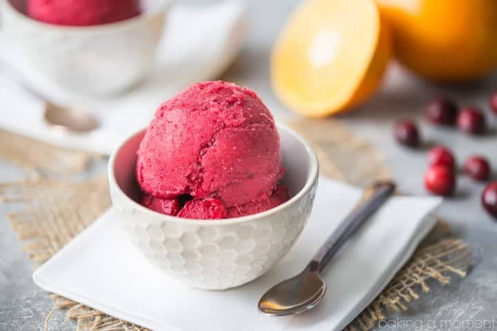 Cranberry Orange Sorbet