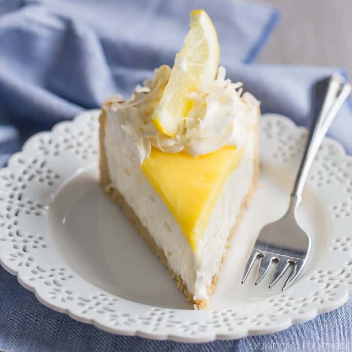No-Bake Lemon Macaroon Cheesecake