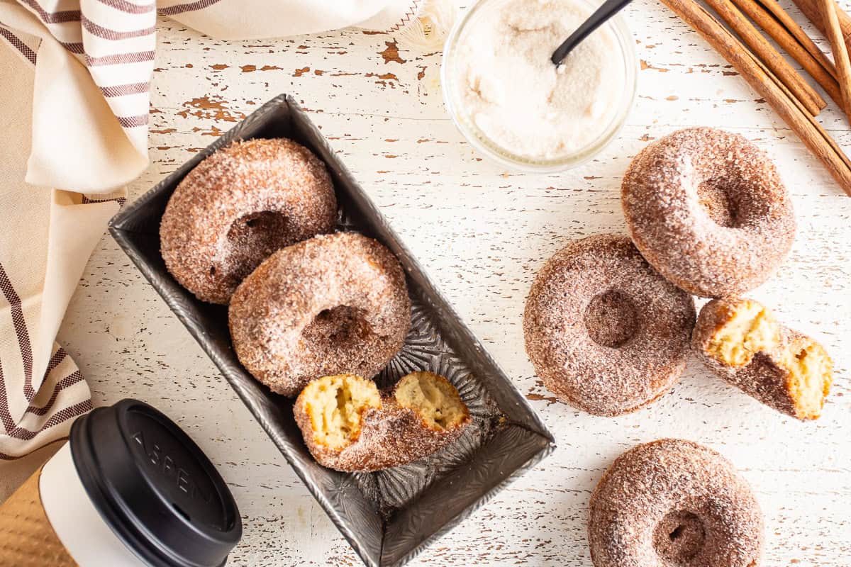 Baked cinnamon sugar donuts