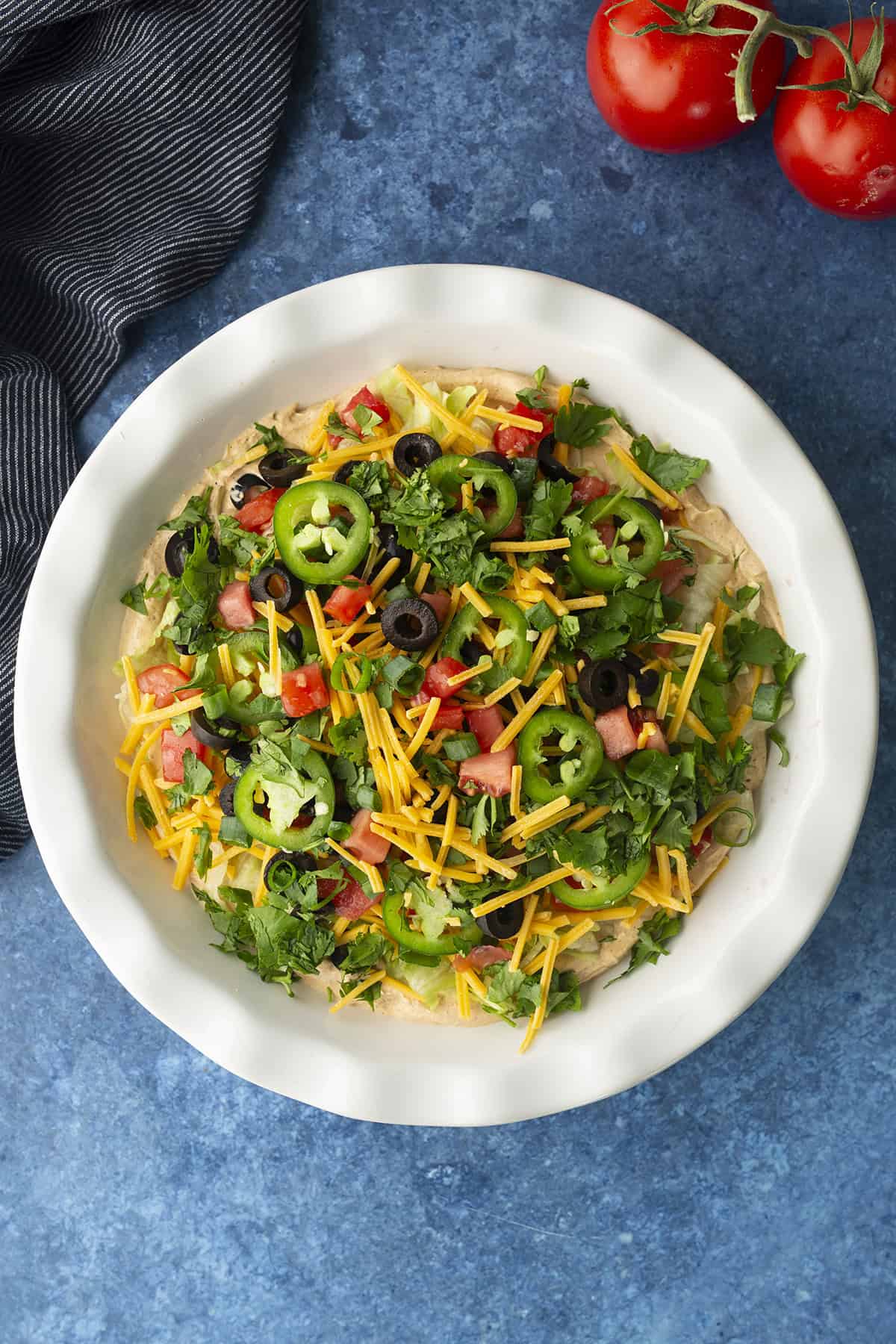 Taco dip in a bowl