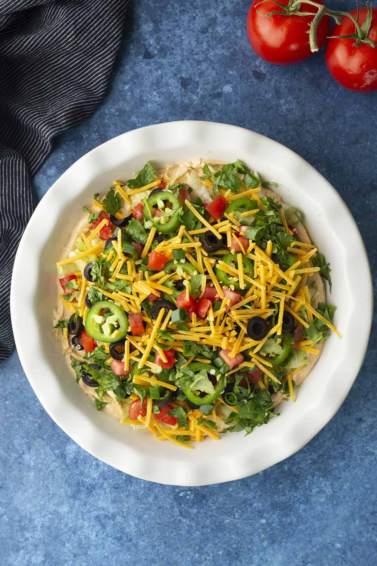 Taco dip in a bowl