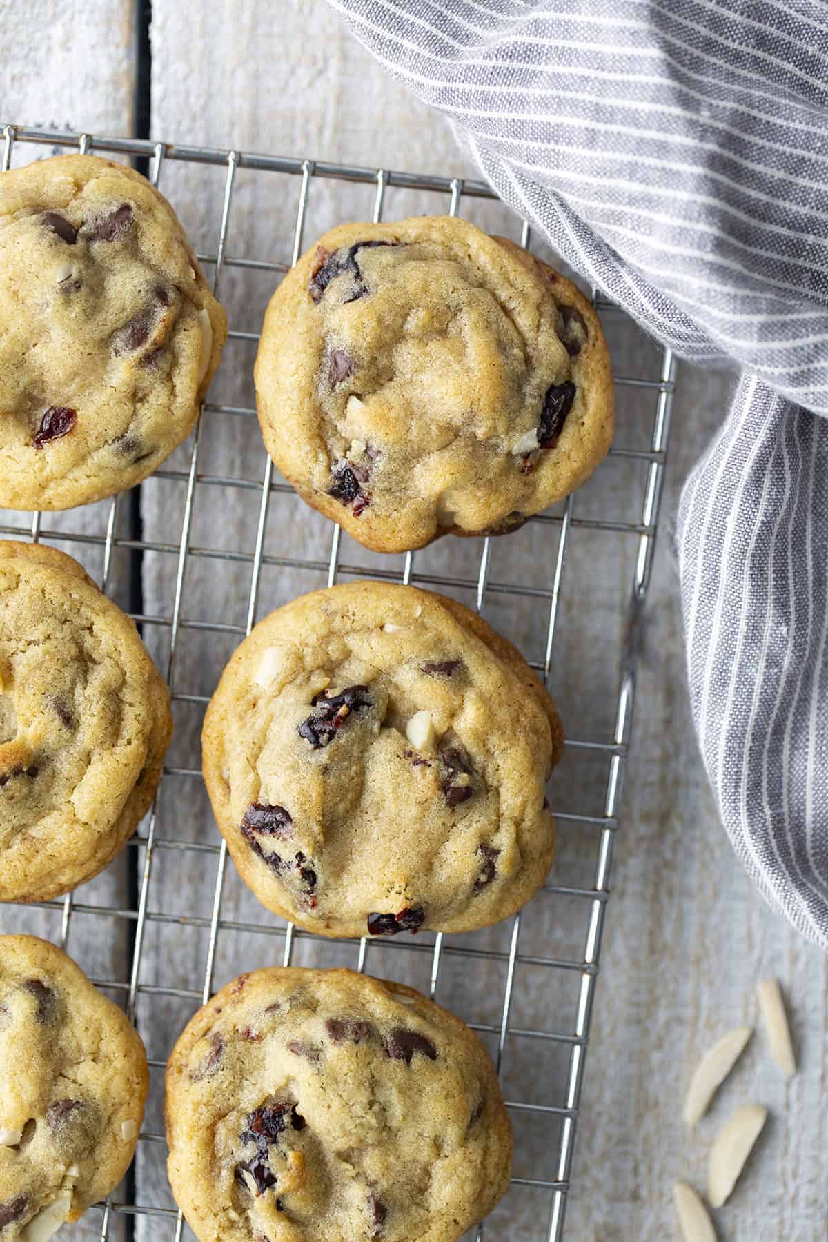 Cherry Almond Chocolate Chip Cookies