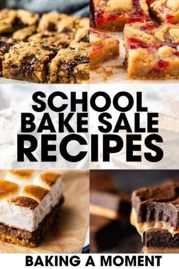 Delicious school bake sale recipes with brownies, bars, and treats for back to school.