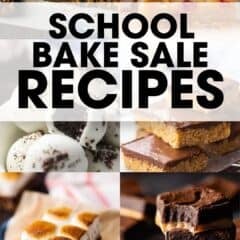 Assorted baked goods for back-to-school bake sale, including cookies and bars.