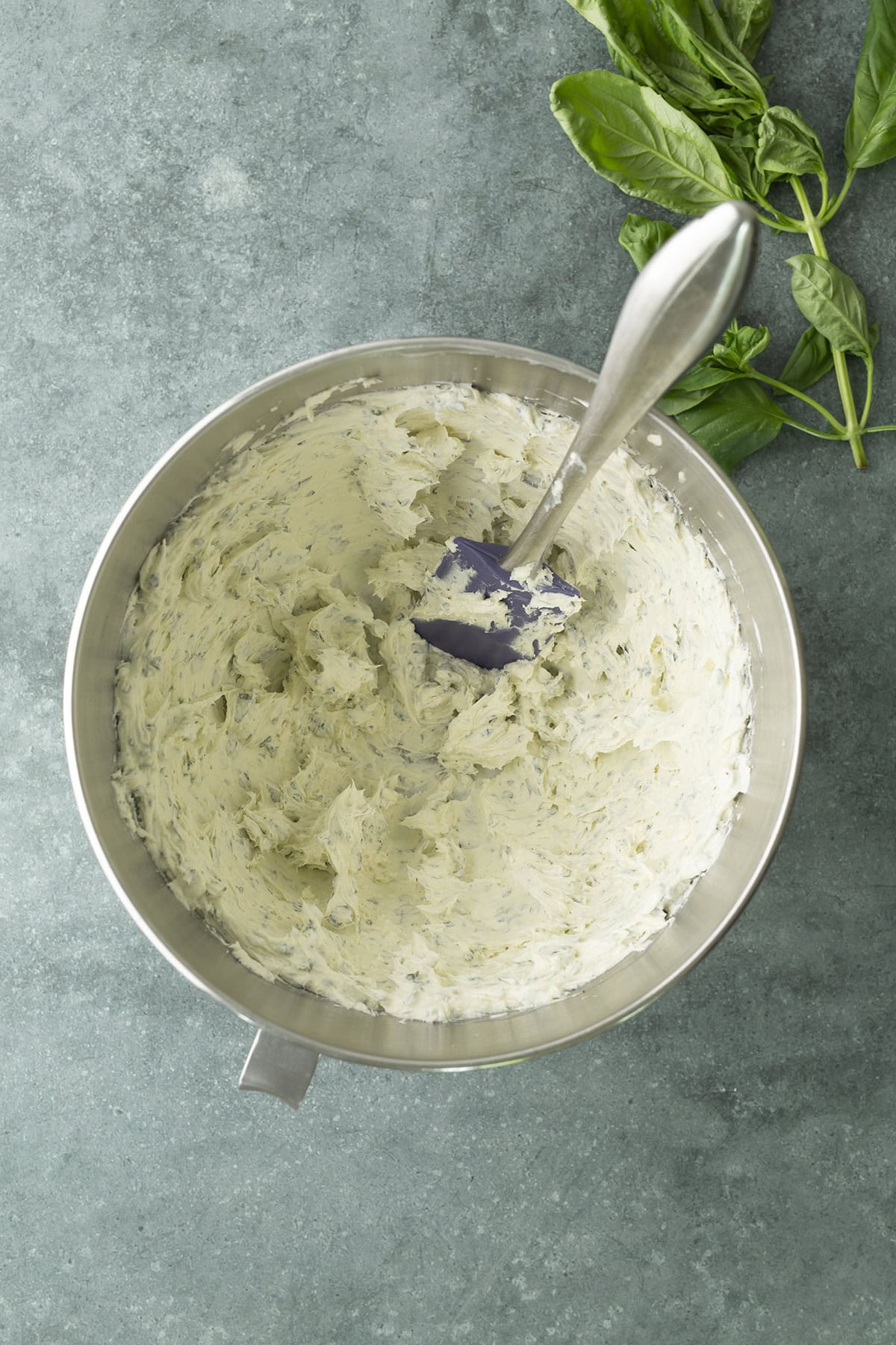 Filling ingredients in a stand mixer bowl